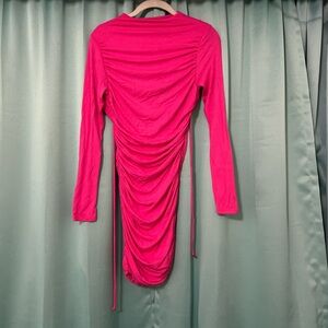 Naked Wardrobe Pink Scrunch Dress